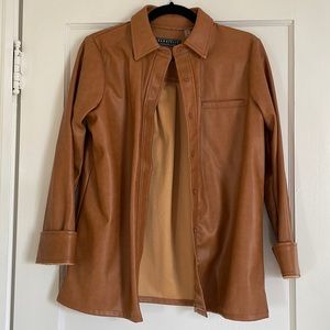 Women Brown leather jacket